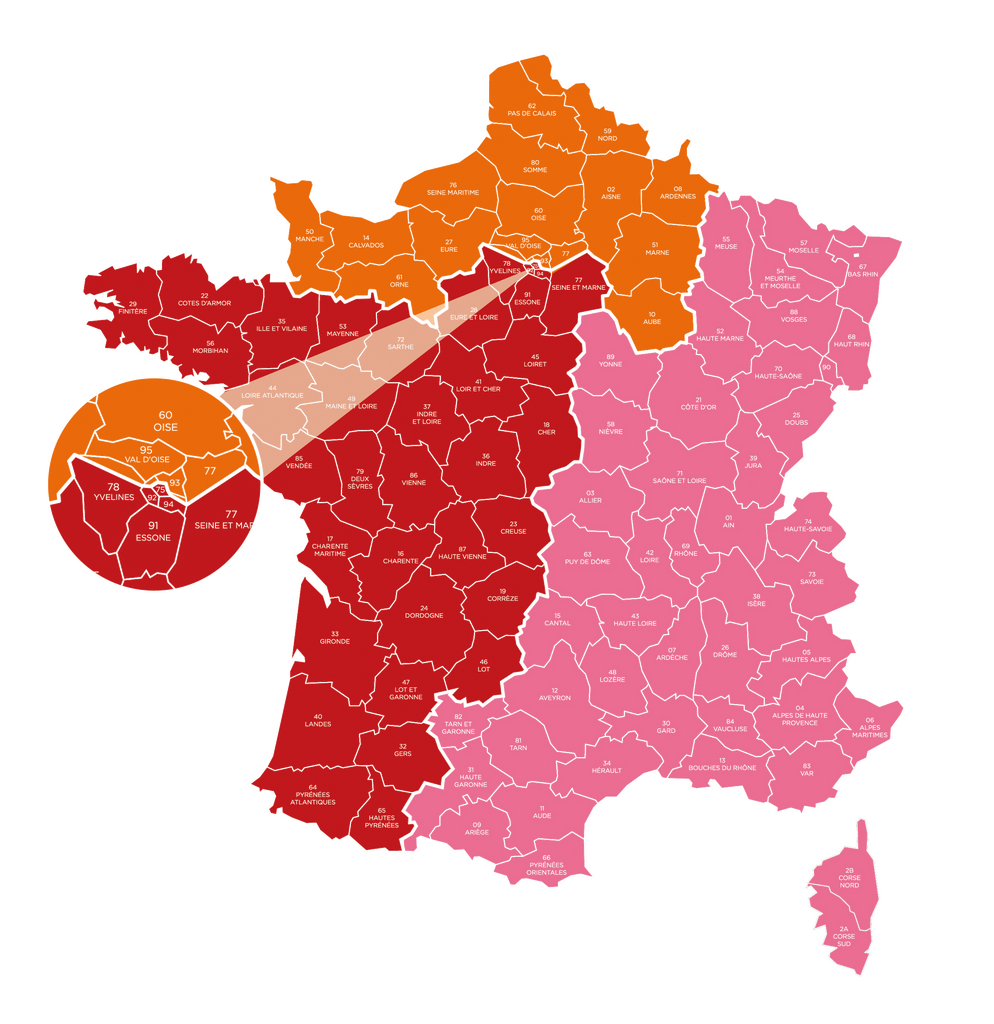 Carte de France des spécialistes Inspiral - Inspiral